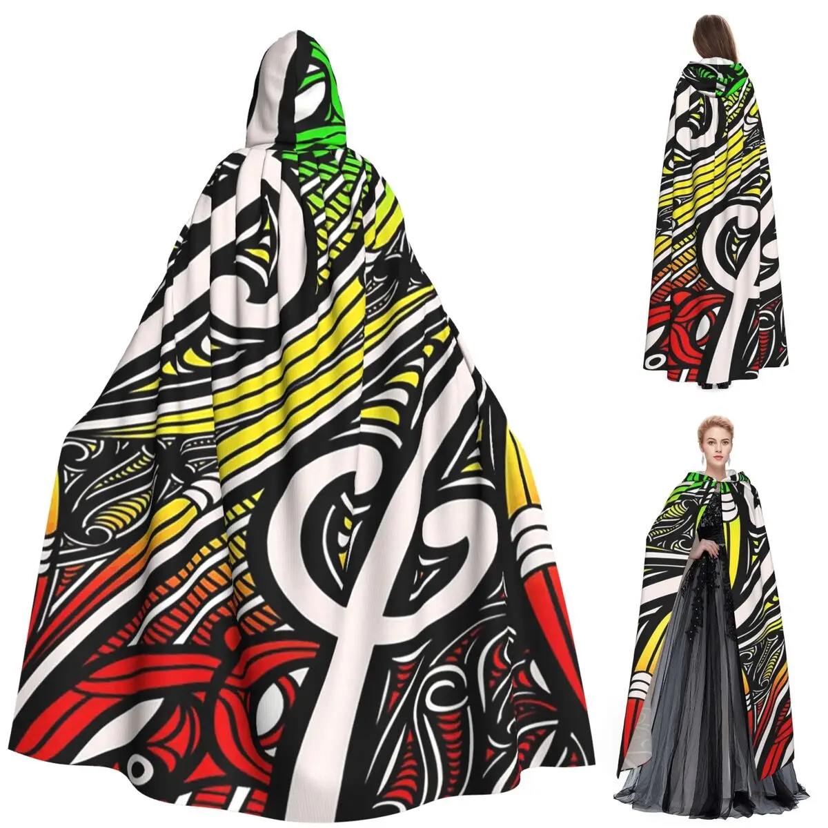 

TNT-Rasta Design длинный плащ с капюшоном ведьма средневековый костюм накидка для косплея Хэллоуин вампир для взрослых унисекс