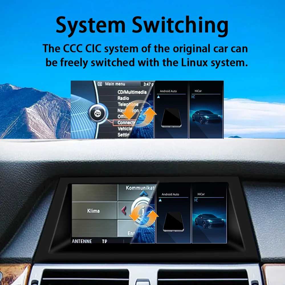 8.8‘’ For BMW X5 E70 X6 E71 CCC CIC Wireless Carplay Multimedia Player Touch Screen BT Display Monitor Car Play Android Auto