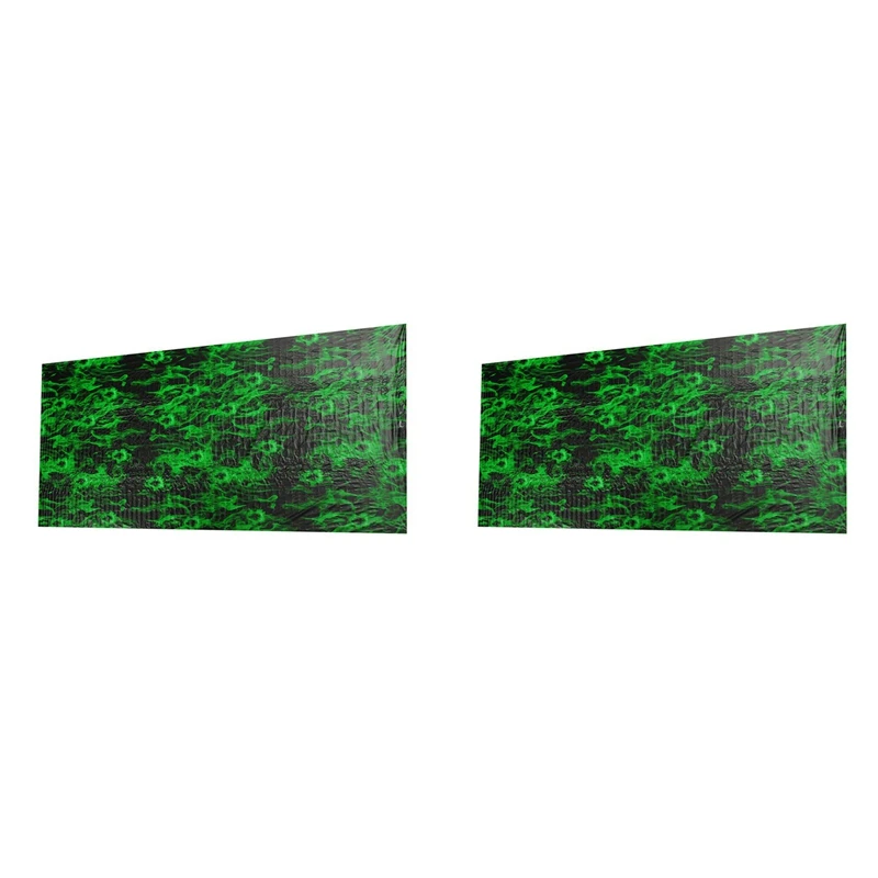 

2X пленка для переноса воды, комплект для гидрографической гидропогружения, череп, зеленый, 0,5 х 2 м-A58X