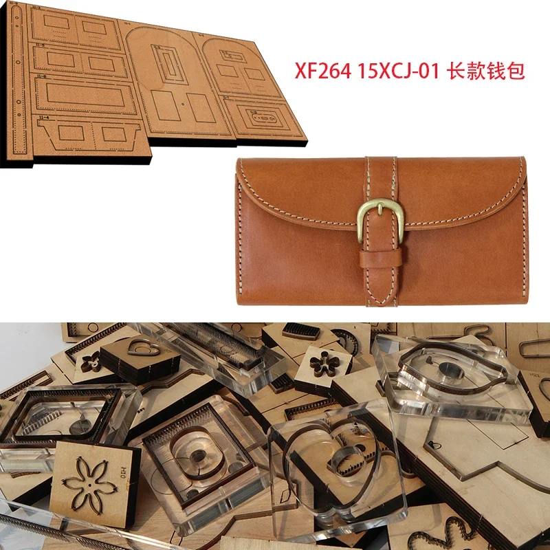 Handmade Wooden Die Long Style Handbag Wallet Leather Craft Punch Hand Tool Cut Knife Mould XF264 Leather Tools