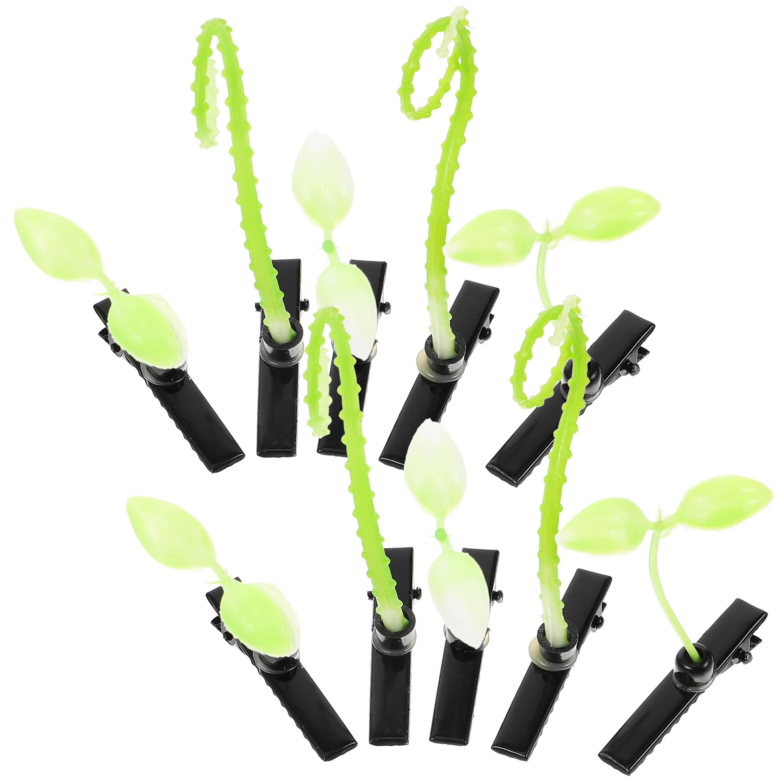 

40 Pcs Sprouts and Grass Funny Hairpins Teen Girls Accessories Mini Clips Plastic for Teens Curly Child Toppers