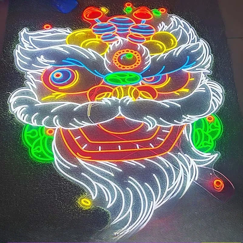 modeling light Bar Guochao Internet celebrity creative out-of-home advertising light luminous characters
