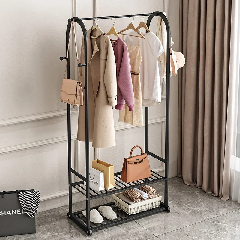 

Bedroom Clothes Iron Balcony Drying Rack Clothes Metal Golden Minimalist Rack Boutique Boutique Cabideiro Nordic Home Furniture