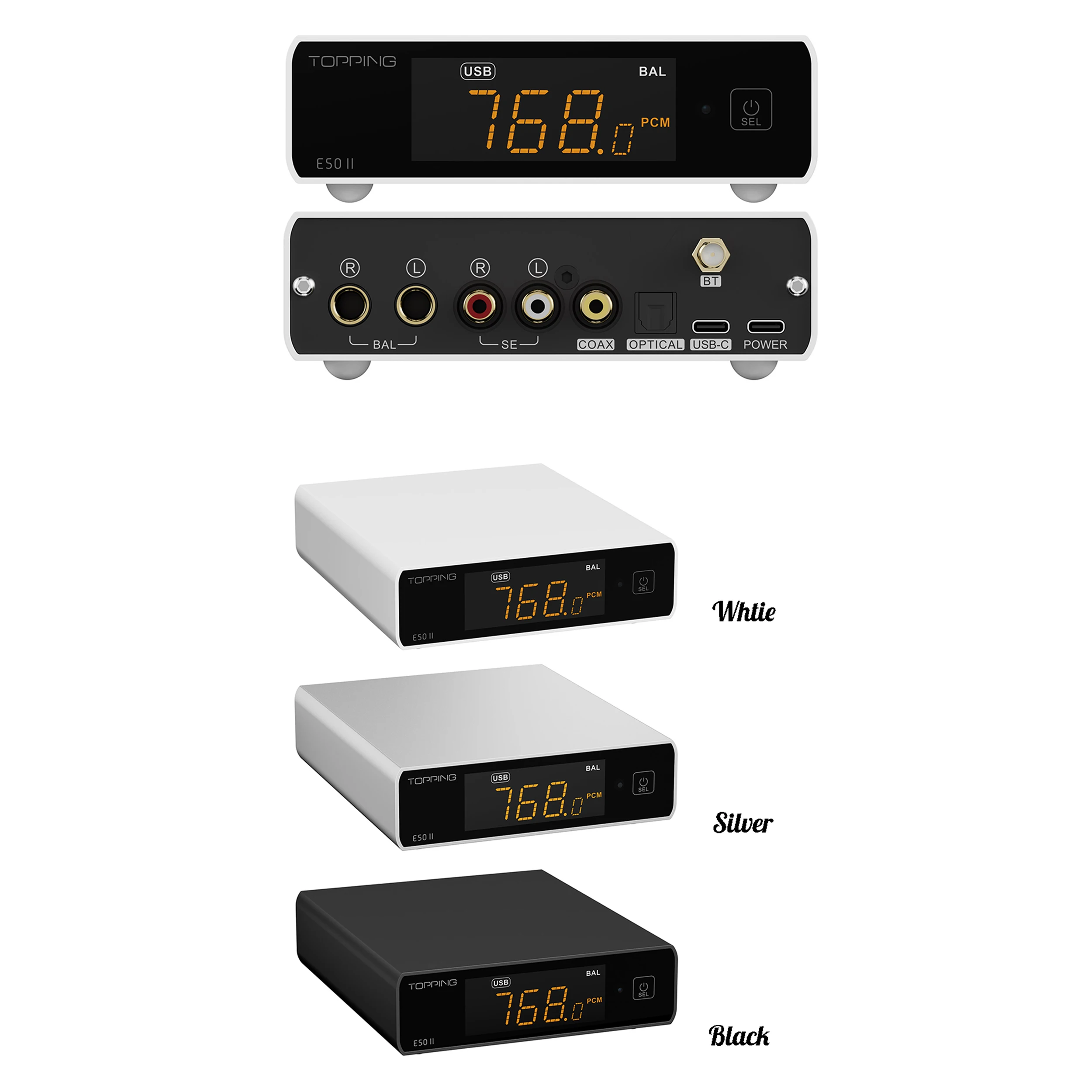 TOPPING E50 II Desktop Usb Dac AK4497S Chip  LDAC Bluetooth Support For Home Theater Game Music