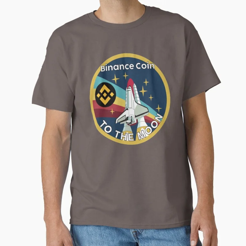 Binance Coin to the Moon - Binance Coin Crypto BNB Blockchain Wallet HODL هدية تي شيرت للرجل بلايز كبيرة الحجم #5