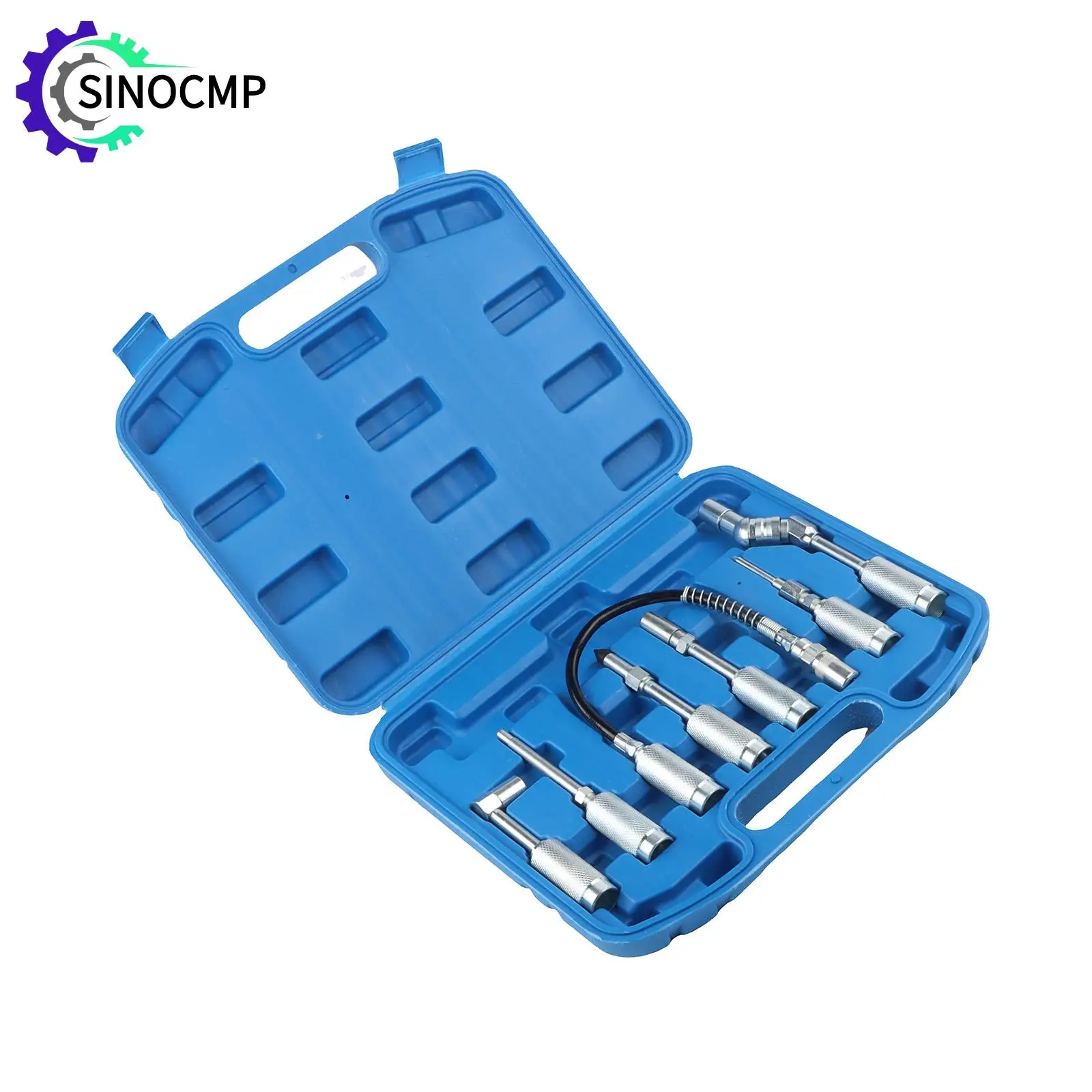 1Set Grease Gun Coupler Accessory Kit with Case Grease Coupler Kit Grease Gun Tip Quick Connect Grease Gun Fittings