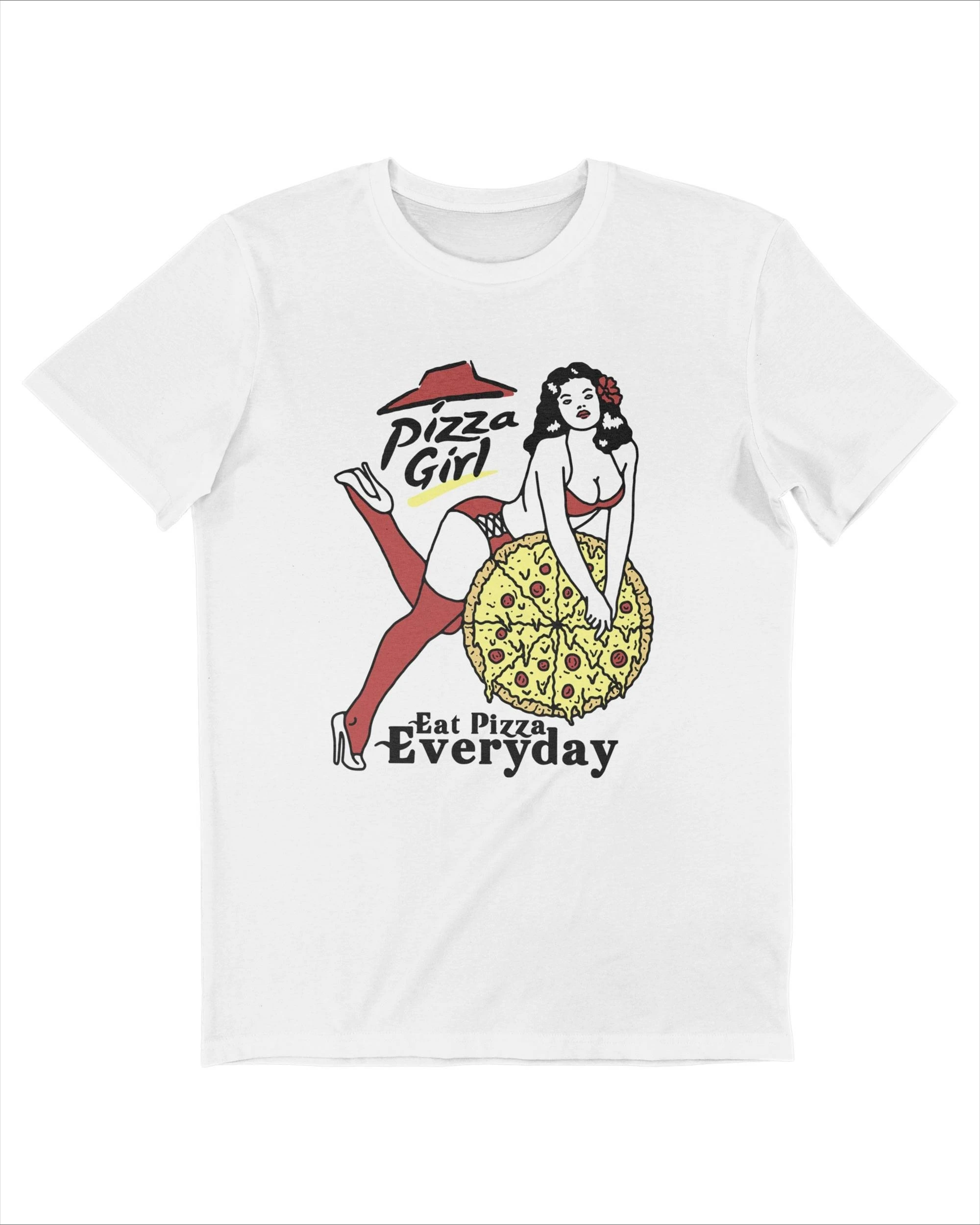 

Pizza Hot Pin-up Et Pizzas Graphic Printing Summer Luxury Brand Cotton Men's and Women's T-Shirts Short Sleeves Street Fashion