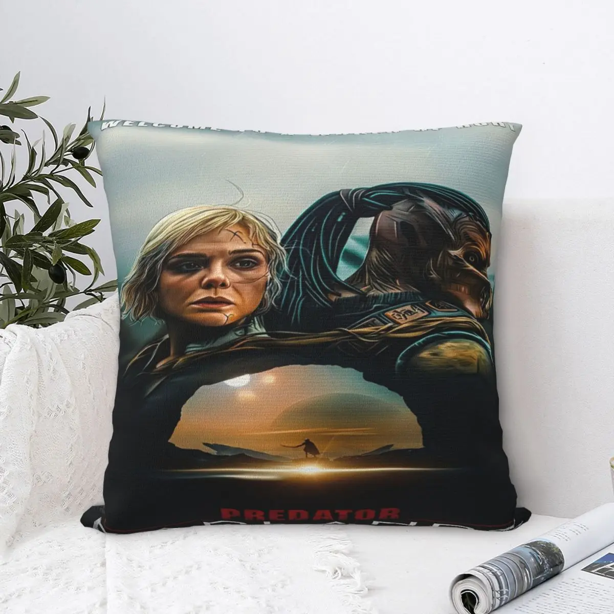 المفترس: أغطية الوسائد Badlands Merch غطاء وسادة بوليستر ناعم ديكور رمي كيس وسادة غطاء منزلي بسحاب