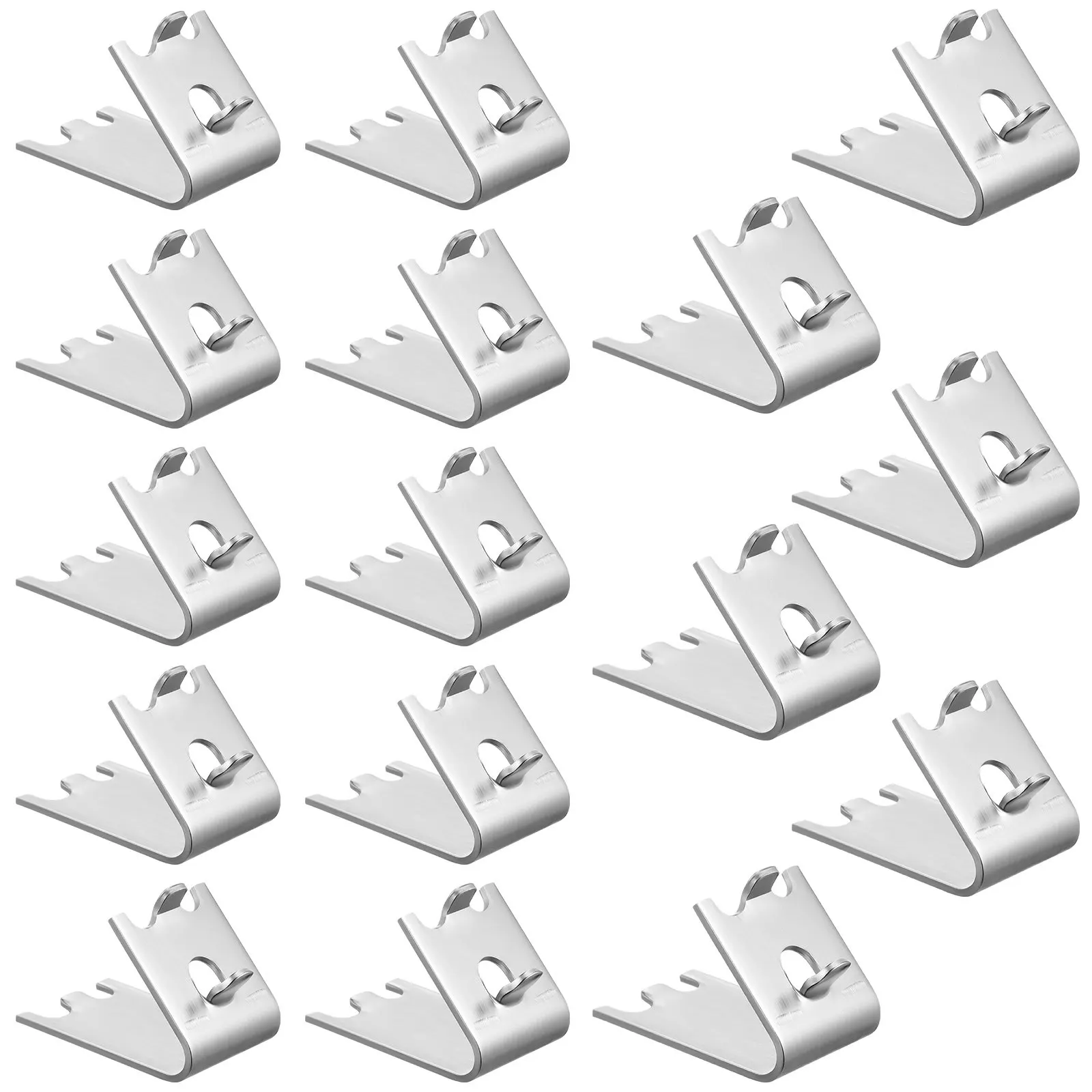 16Pcs 304 Stainless Steel Freezer Shelf Supports Heavy Duty Metal Clips Refrigerator Cooler Shelf Replacement Parts