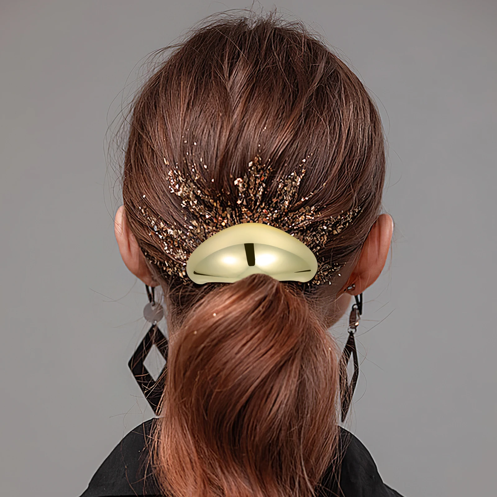 

3 pcs Metal Ponytail Cuffs Hair Tie Bracelets Elastic No Damage Scrunchies Stylish Decorative Accessories For Women Daily Party