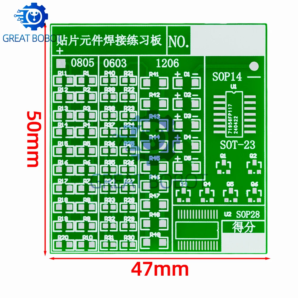 lectronic SMT SMD Component Welding Practice Board Soldering DIY Kit Resitor Diode Transistor By Start Learning