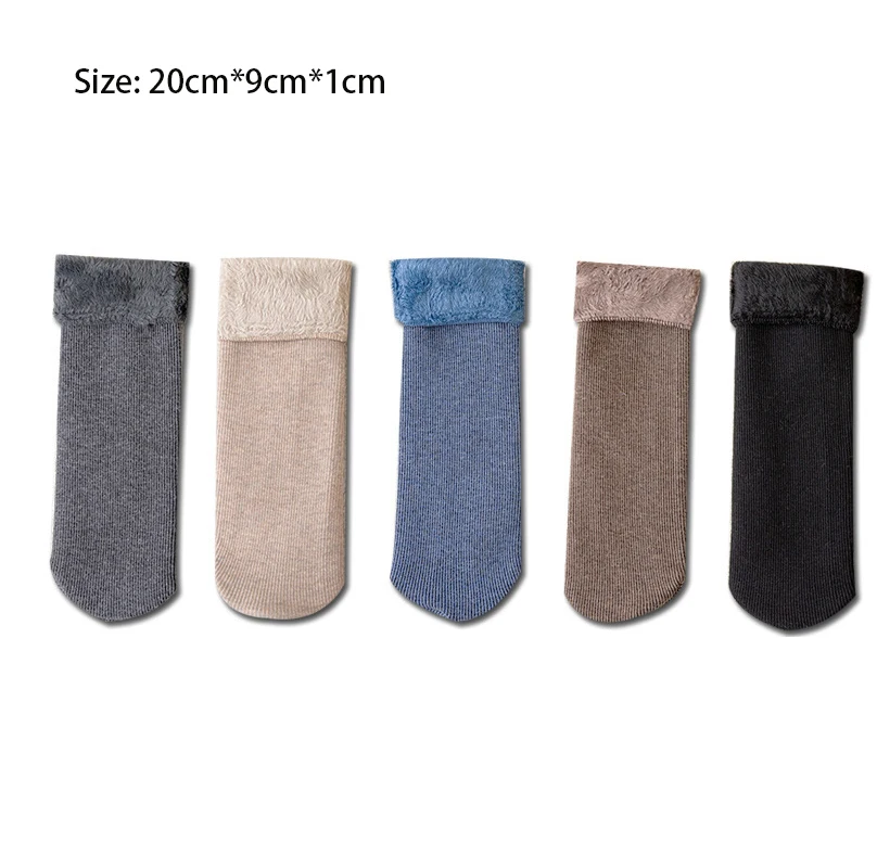 Winter Men's Merino Wool Socks Super Thick Warm High Quality Harajuku Retro Snow Casual Antifreeze Cashmere Socks Men 1 Pair