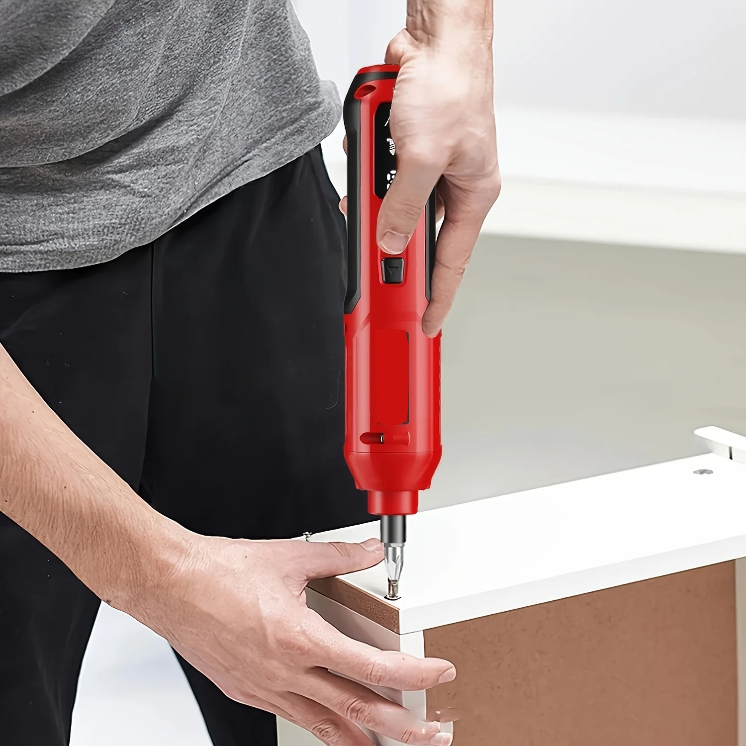 Kit de chave de fenda elétrica, chave de fenda 5 configurações de torque, chave de fenda elétrica sem fio com luz de trabalho LED, 36 pontas de chave de fenda,