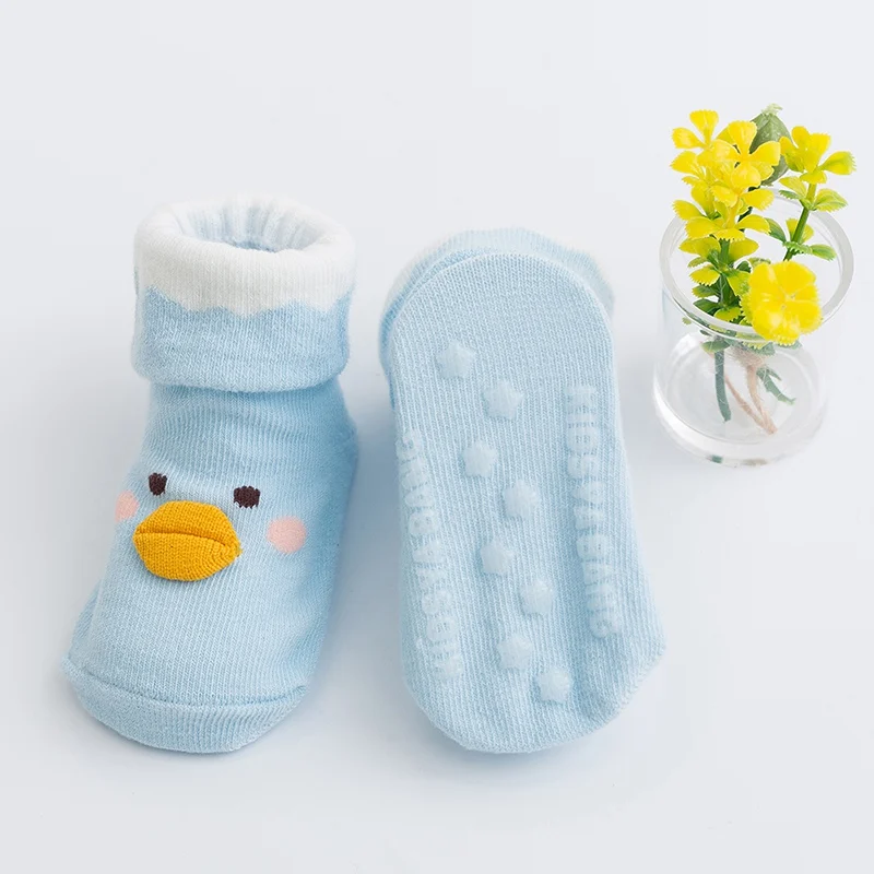 0-18 Months Cute Toddler Girl Winter Warm Floor Socks Newborn Toddler Baby Socks Cartoon Animal Duck Baby Anti-slip Infant Socks