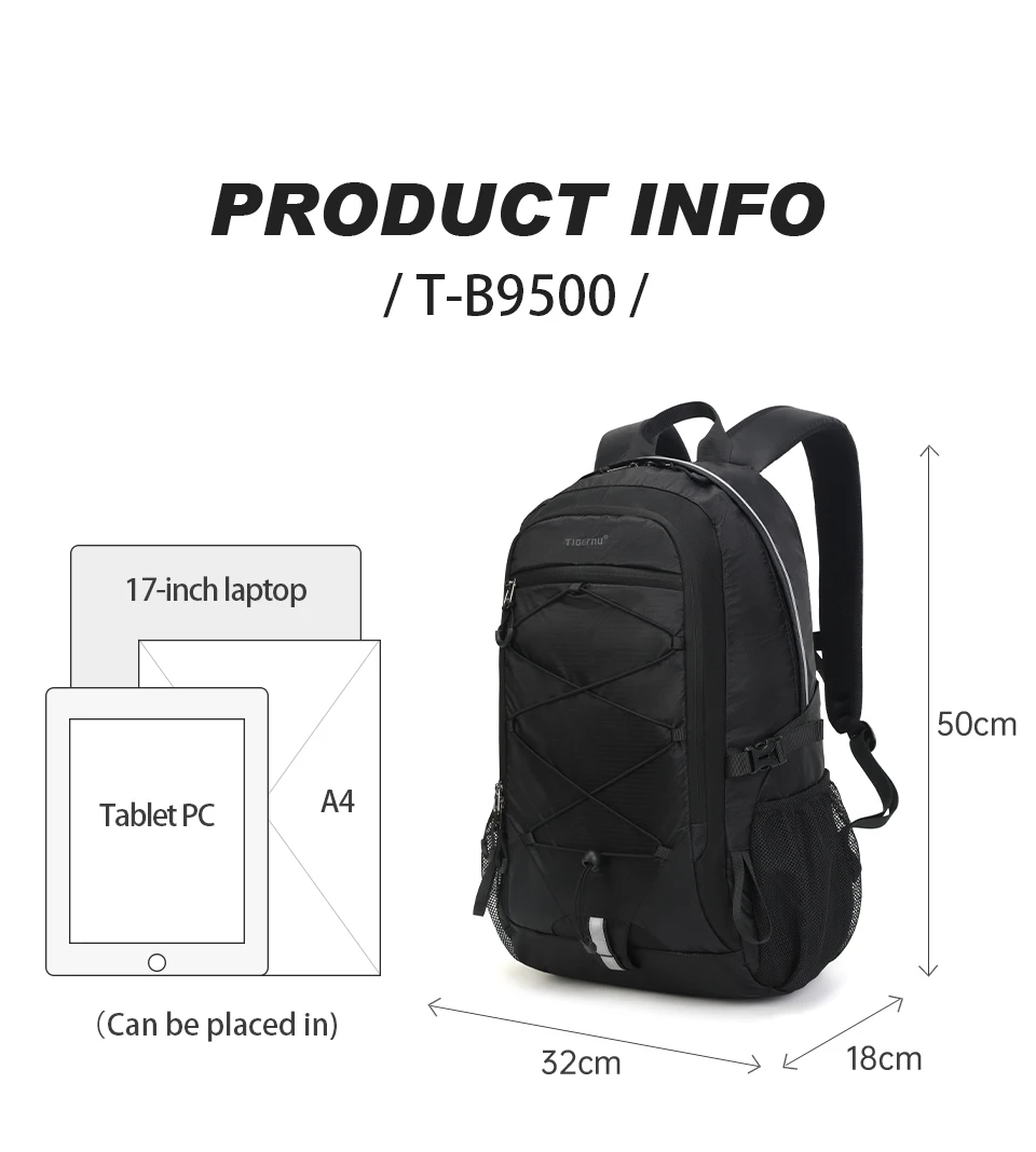 Tigernu Kletterrucksäcke für Herren, Outdoor-Tasche, wasserdichter Reiserucksack für Damen, leichter Sport-Rucksack für Herren, Wandertasche, Rucksack – Detail 2