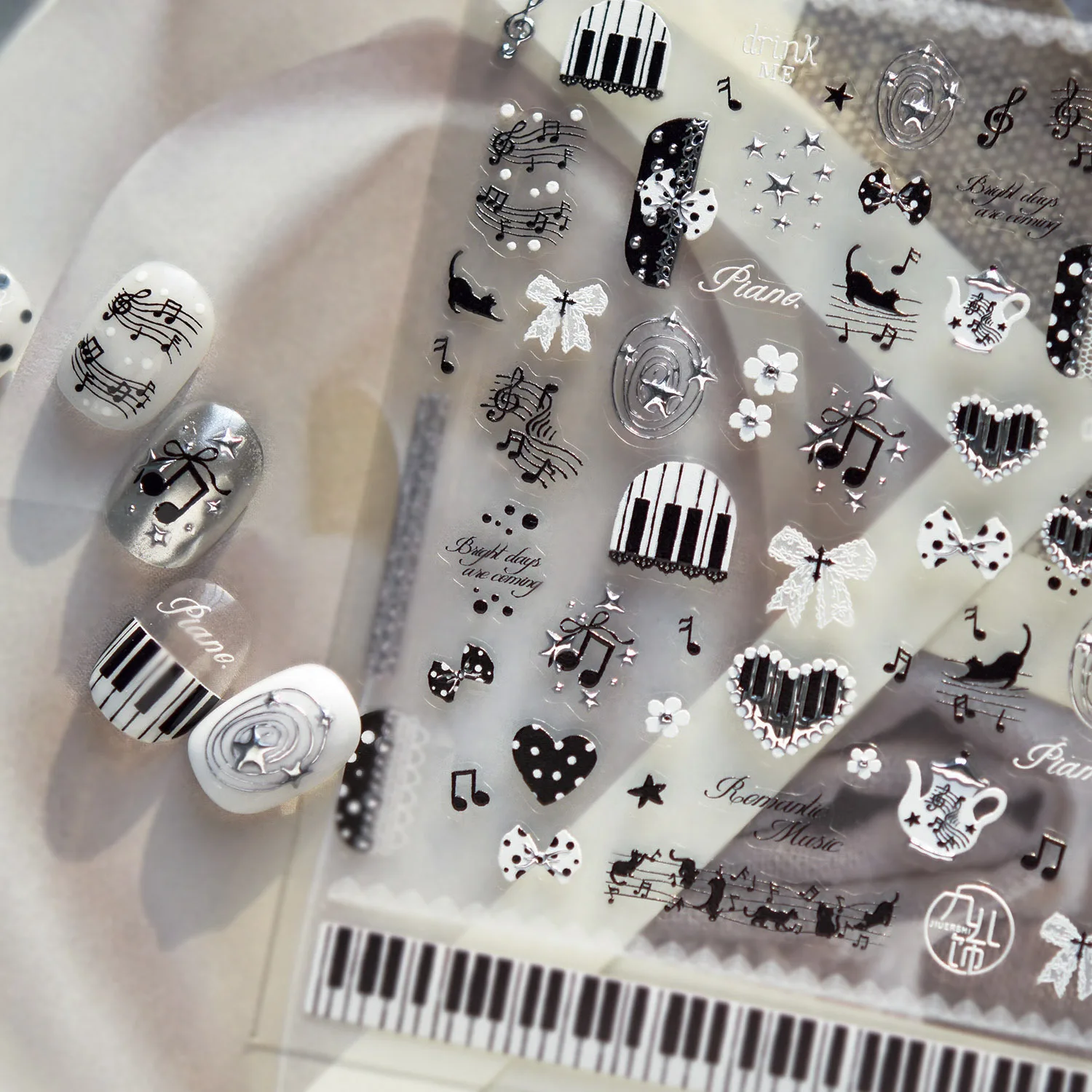 สติกเกอร์ติดเล็บ 5 มิติ ลายดนต - Musical Instrument Images บทวิจารณ์และราคา