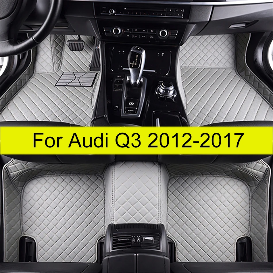 Alfombrillas de coche para Audi Q3, 2012, 2013, 2014, 2015, 2016, almohadillas para pies de coche, alfombra personalizada, accesorios interiores, piezas de decoración