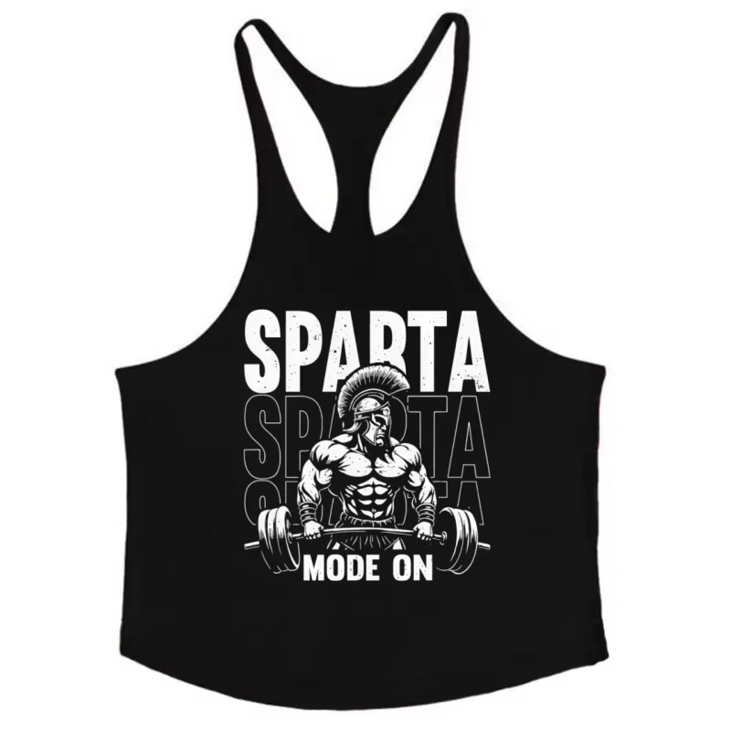 2026 Men's Sleeveless Workout Gym Vest, Muscle-Support Y-Back Cotton Athletic Shirt for Bodybuilding & Strength Training