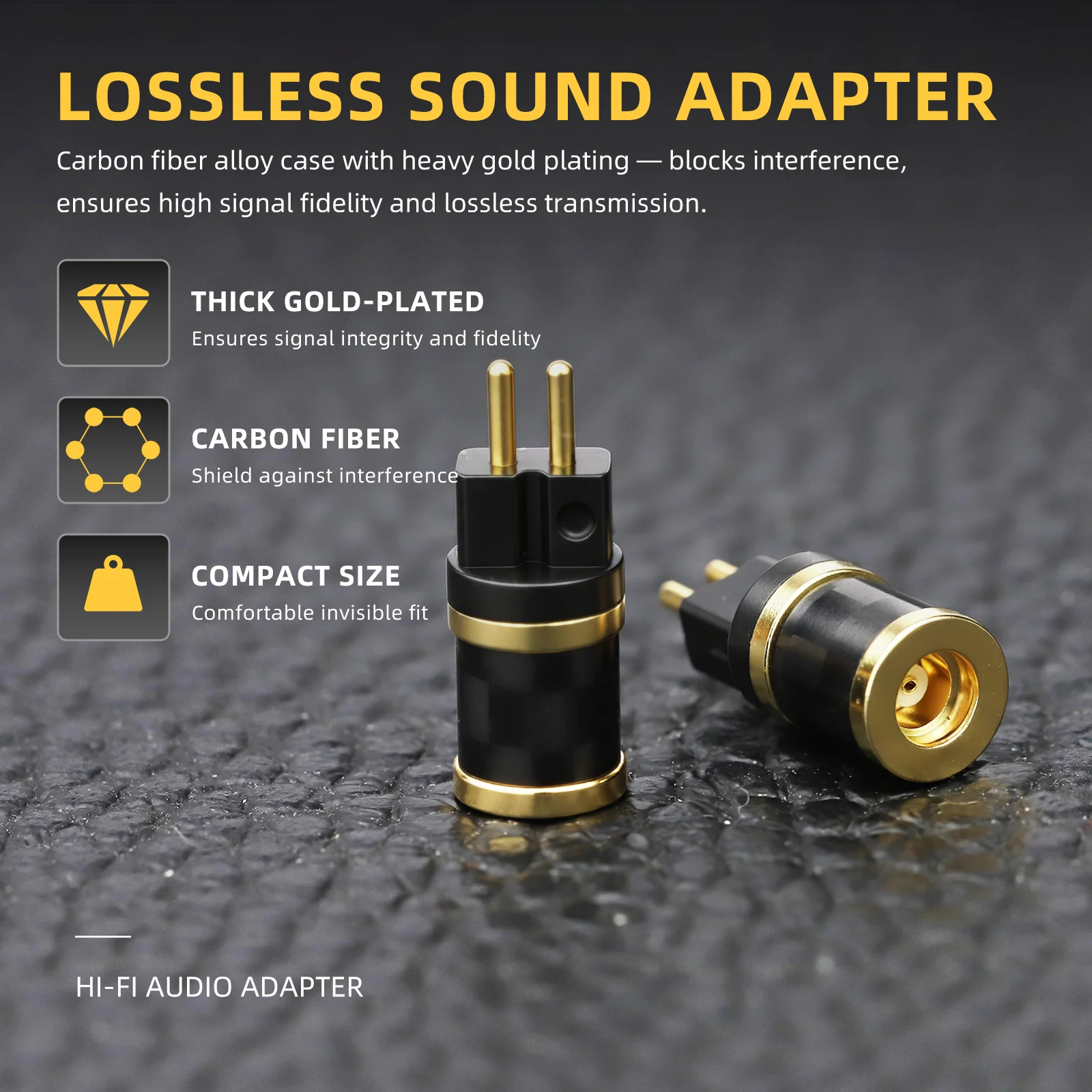 OKCSC HiFi Earphone Adater 0.78 2Pin Male to MMCX Female Connecter Suitable for CONDUCTORE/SINGER/SOLOIST/EJ07/TAPE PRO/SHANLING