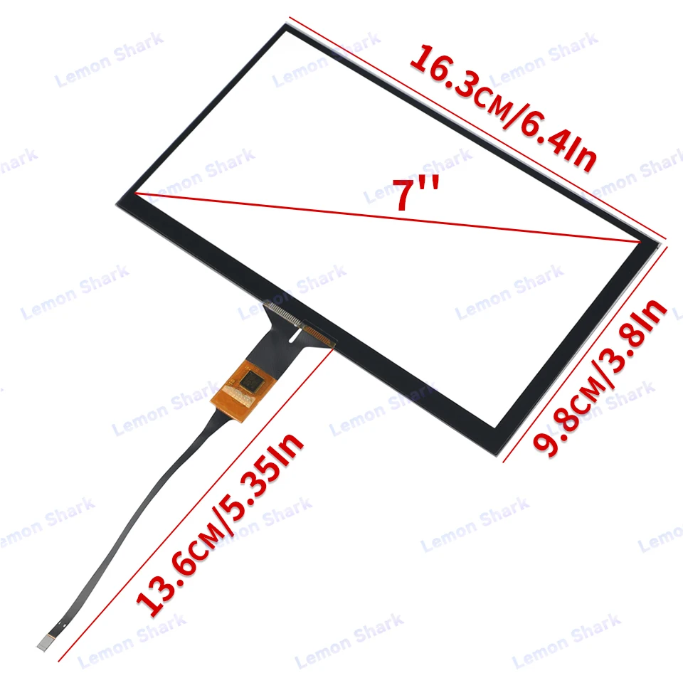 New 7 Inch 6 Pins Touch Screen Glass Digitizer QT-0155-FPC 163*98mm JR-005-GT911 for Variety Android Car Radio Navigation