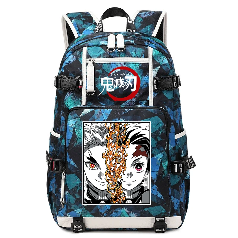 demon-slayer-kiriko-printed-school-backpack-large-capacity-travel-bookbag-for-boys-and-girls-teenagers