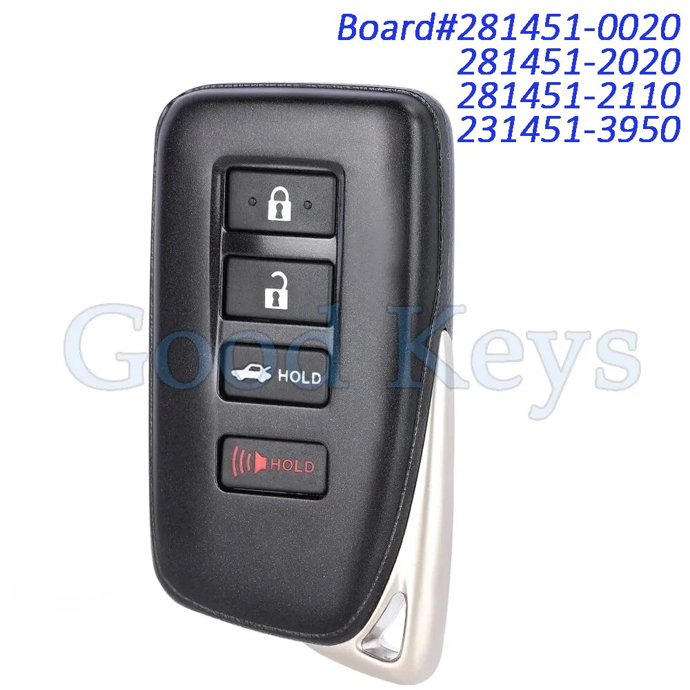 

281451-0020 281451-2110 281451-2020 231451-3950 Remote Key Fob for Lexus IS300 IS350 RC300 RC350 RC200T ES300H ES350 RCF ISF