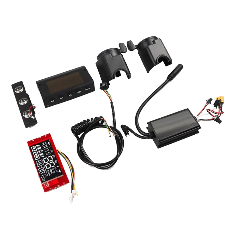 

BA-For KUGOO 8 Inch Electric Scooter Accessories Dashboard Controller+Motherboard Display+LED Light Handle Kit