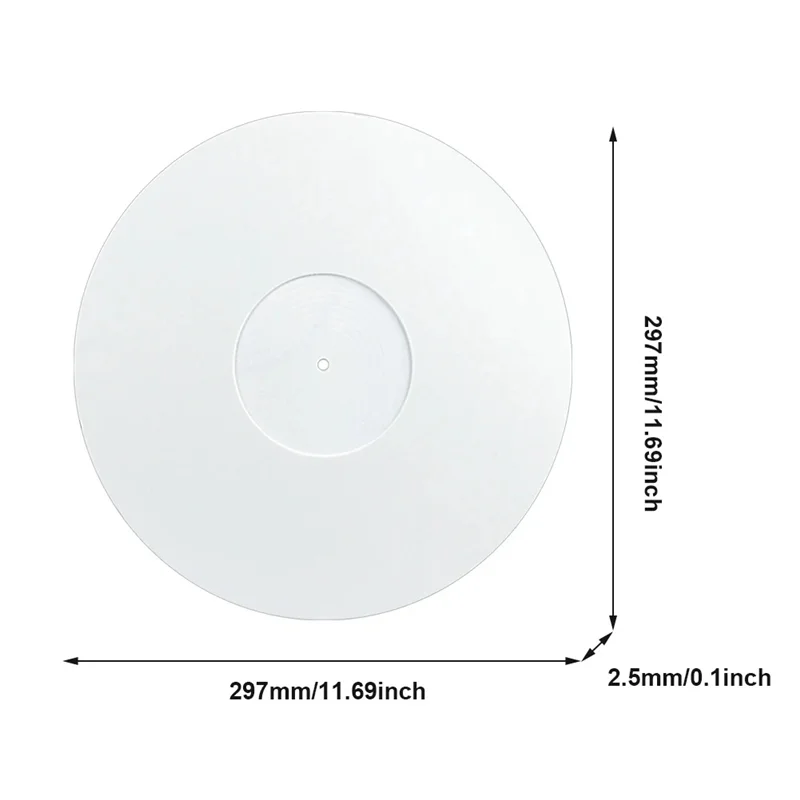 Excellent-12Inch Record Mat Vinyl Turntable Platter Mat Shock Absorbing Anti-Static Record Mat For Vinyl Record Players