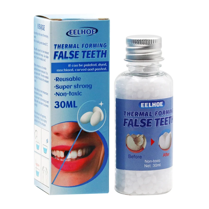 30g False Teeth Solid Glue Temporary Repair Dental Filling Material Denture Adhesive Props Adhesive For Halloween Makeup