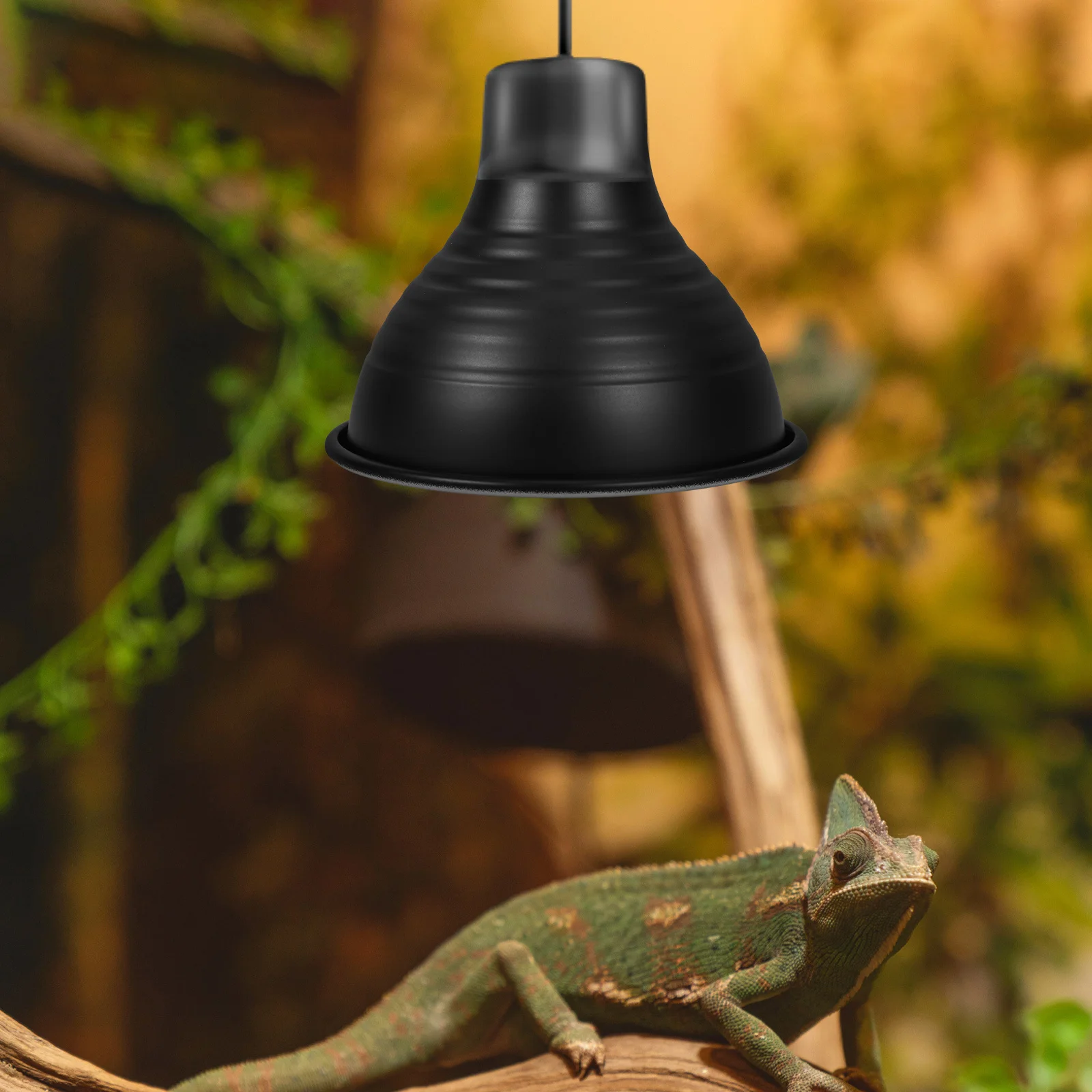 Insulation Reptile Heat Lamp Cover Reflective Metal Dome Shade for Lizard Snake Turtle Enclosure Reptile Lighting Accessory