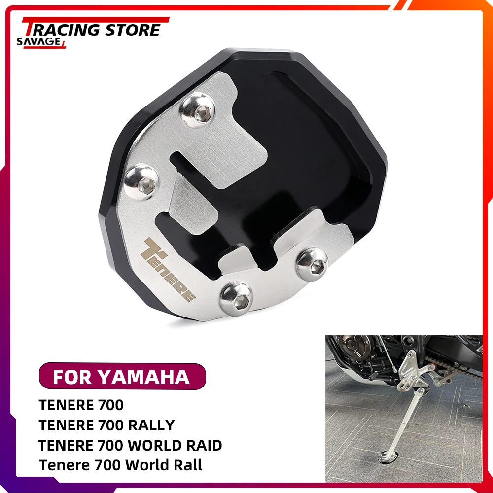Extensor de soporte lateral, placa de extensión para Yamaha Tenere 700 Rally World Raid Rally Extreme Explore XTZ07/XTZ700 Tenere