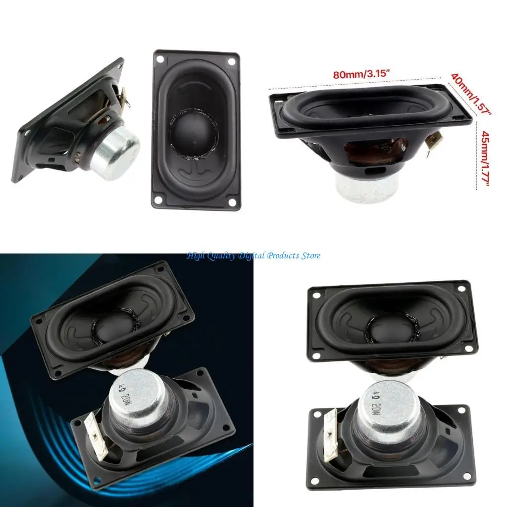 

U2JE 4Ω 20W Speaker Horn 80x45mm Rectangle Speaker Internal Magnet for Flip 6 5