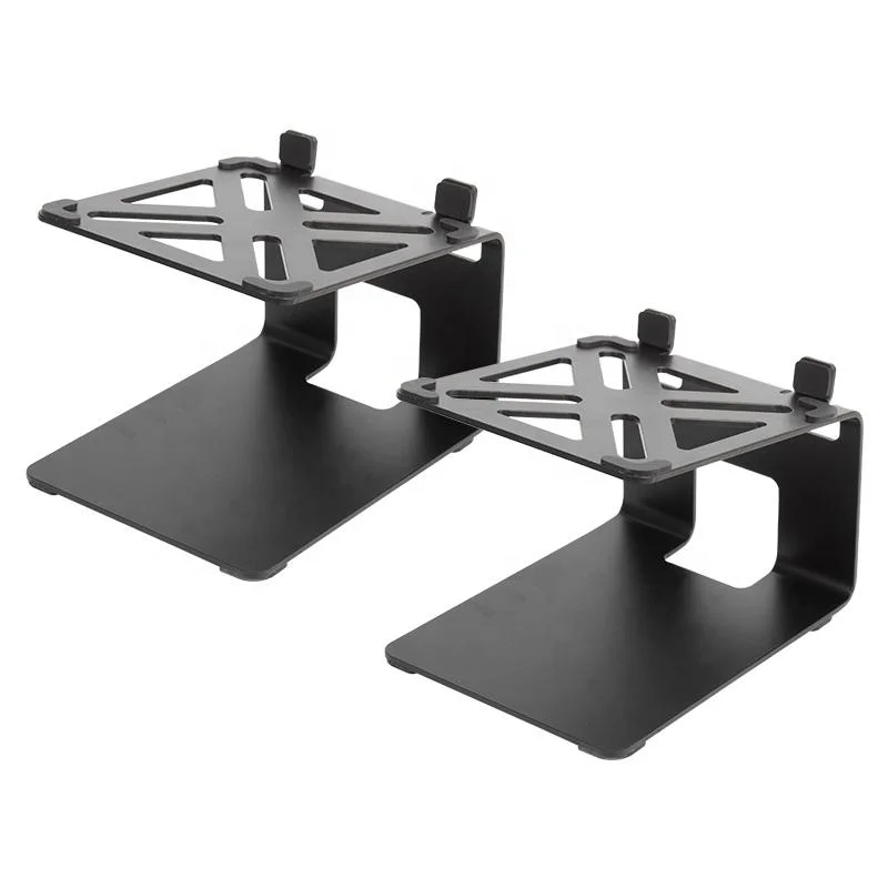 Yinyu SS035 One Pair Desktop Speaker Stand with 5 Degree Tilt and Anti Vibration for Home Office Studio and Audio