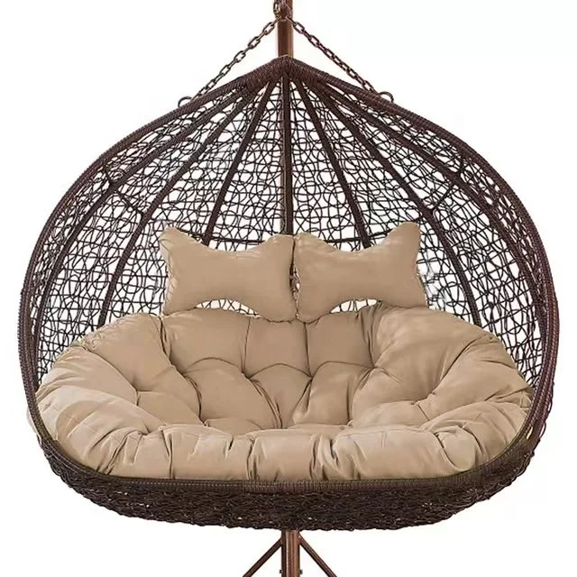 egg patio swings double rattan hammock garden hanging foldable indoor swing chair