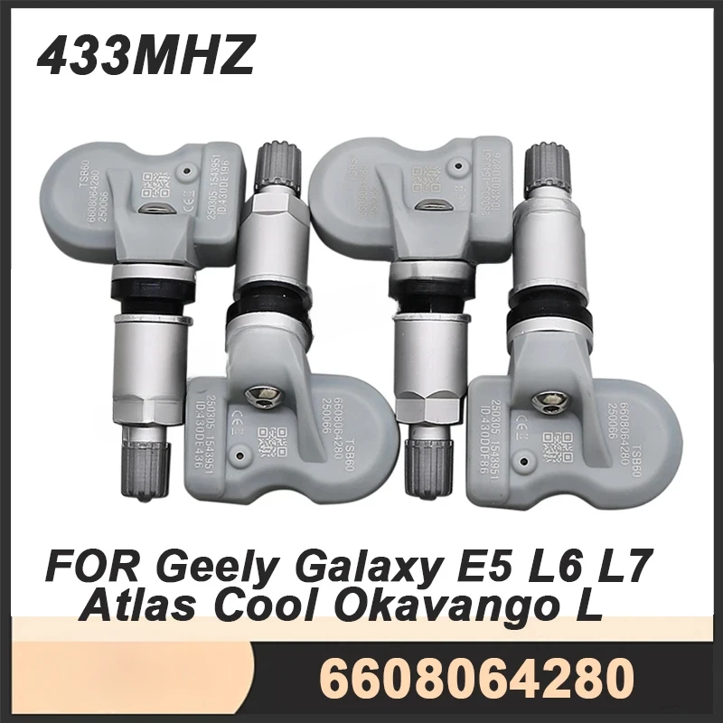 

4PCS Tire Pressure Monitoring Sensor For Geely Atlas COOL Geometry A G6 Galaxy E5 L6 Okavango L 433MHZ 6608064280