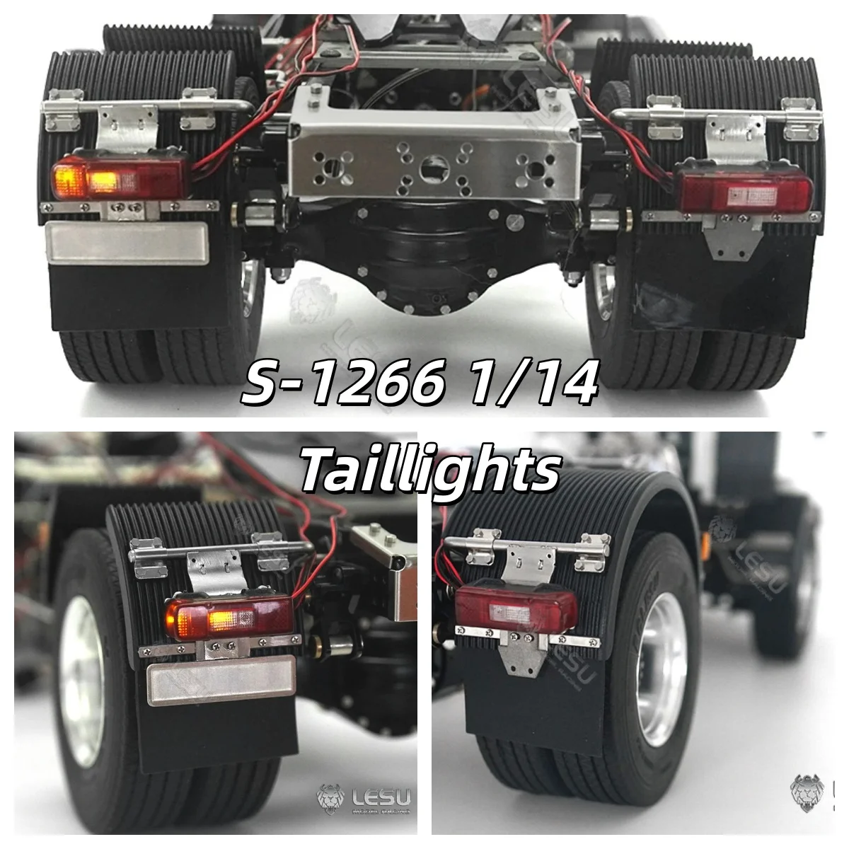 1 Pair LESU S-1266 Taillights for 1/14 RC Tractor Wooden Flatbed Truck Model Upgrade Parts