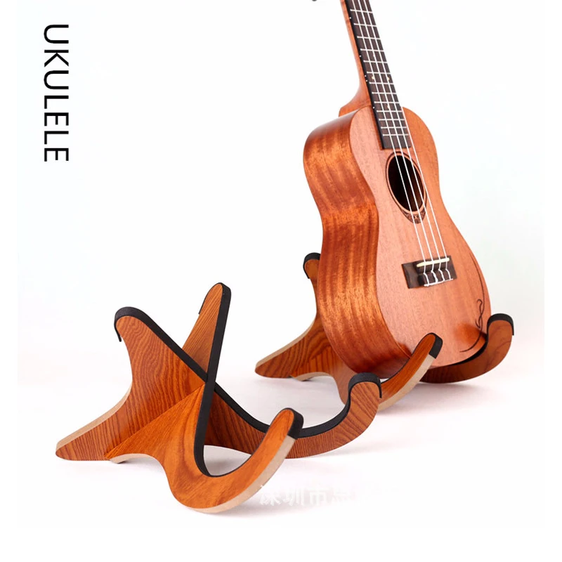 NEW Ukulele Holder Stand Guitar Ukulele 1 Pair Stand Wooden Stand Musical Strings Instrument Part Stonego Guitarra Accessories