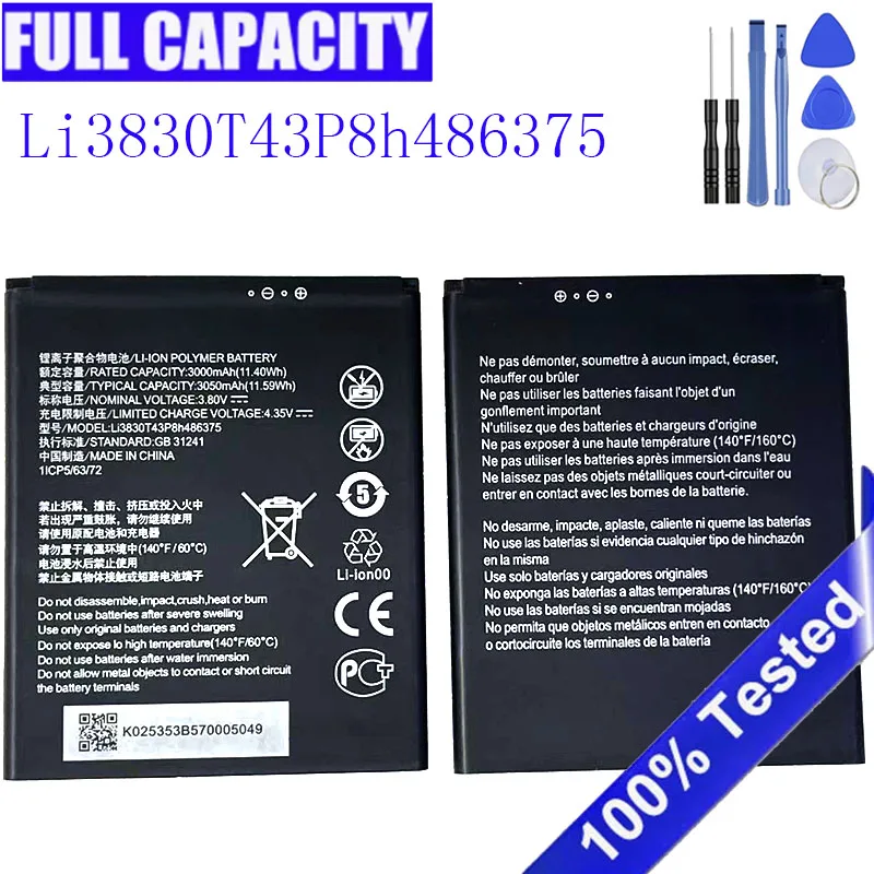 

3050mAh Li3830T43P8h486375 Phone Replacement Battery For ZTE Blade A31 High Quality Rechargable Bateria + Free tools