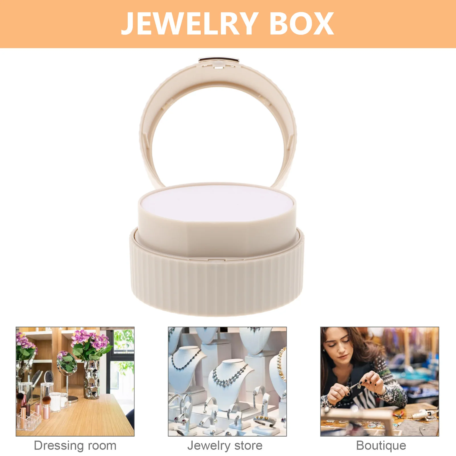 Portable Small Jewelry Box Stable Material Necklace Holder Earrings Bracelet Storage Organizer Eye-Catching Design Dresser