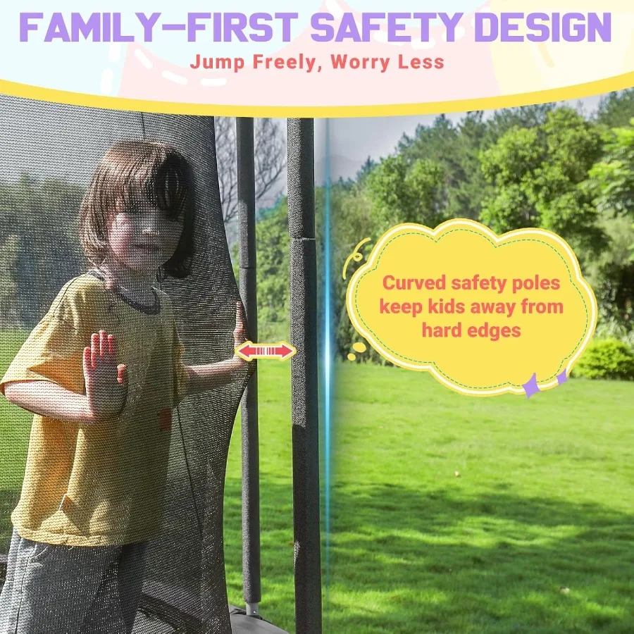 ترامبولين ترفيهي خارجي مع طوق كرة السلة وأضواء LED للبالغين متوفر في 8FT 10FT 12FT 14FT 15FT 16FT Si