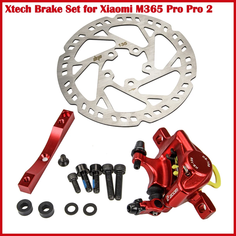 Xtech Hydraulic Brake 135MM Brake Disc Piston Adapter Kit Set For Xiaomi M365 Pro  Pro 2 Electric Scooter Accessories Mi Parts