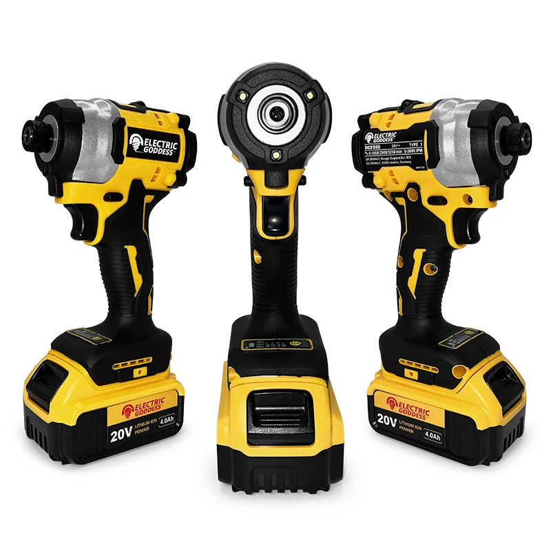 DCF850 Electric Goddesses Brushless Electric Screwdriver 3-speed settings Impact Driver 205NM Wireless Drill  Power Tools