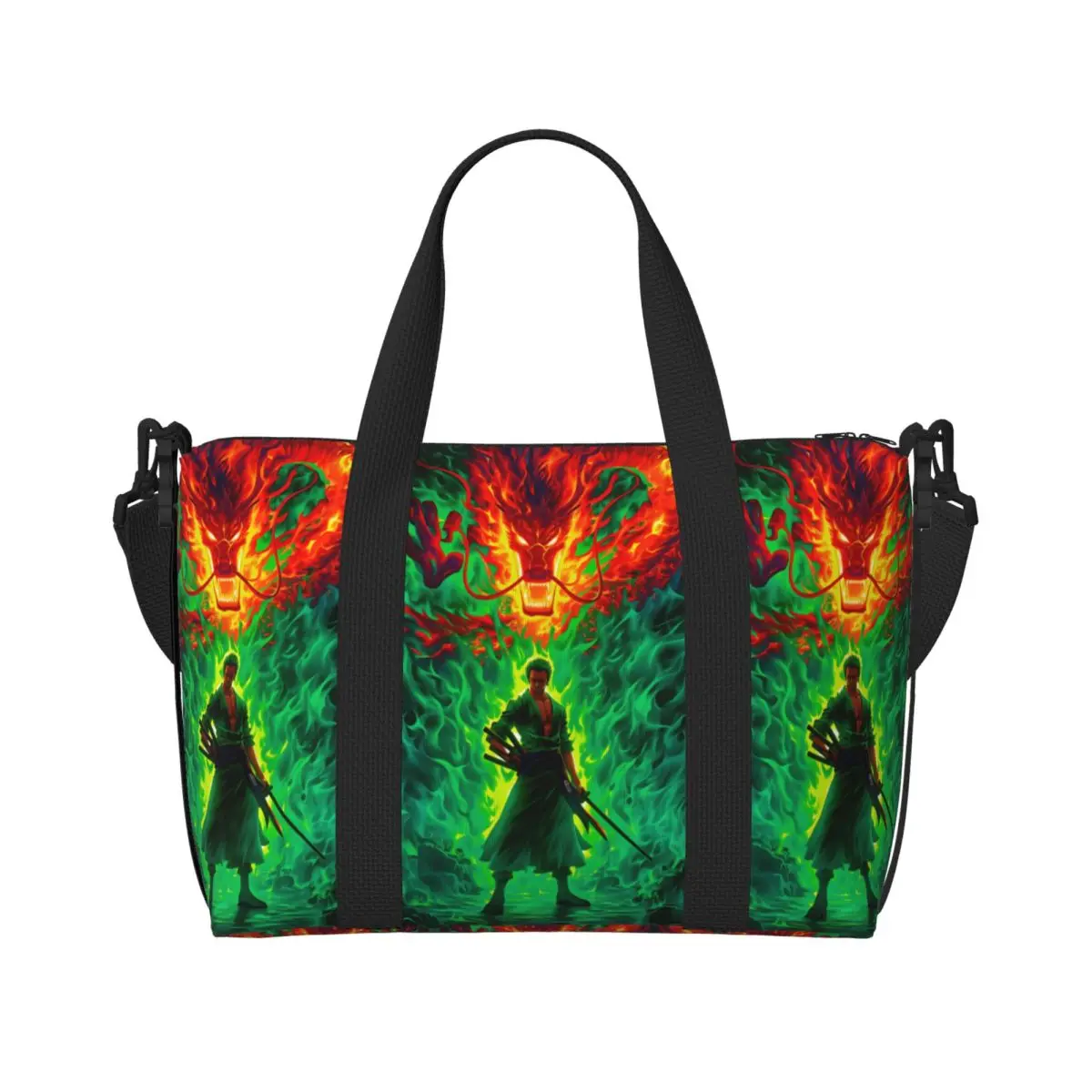 

Custom Zoro O-One P-Piece Tote Bag Women Large Capacity Anime Classic Manga Movie Gym Beach Travel Bags