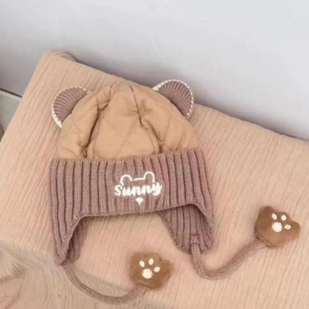 

Kawaii Warm Toddler's Lei Feng Hat Cartoon Soft Baby Ear Protection Cap Coldproof Windproof Beanie Caps Cold Weather Wear