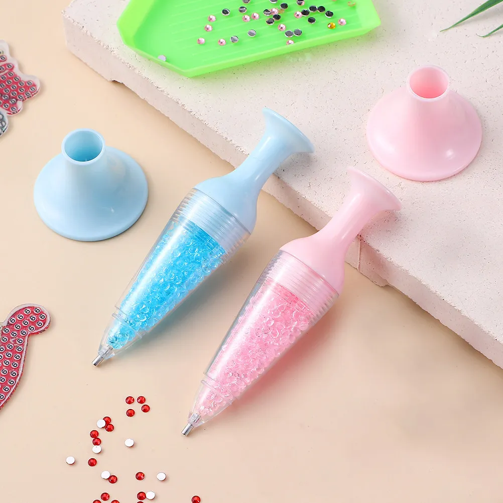 

3Pcs Rhinestone Drill Pen Vase Shape Ergonomic Design for DIY Art Crafts Nail Dotting Tool Rhinestone Painting Tool