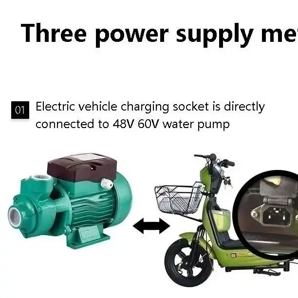 DC 12V 24V 48V Water Pump Brushed Motor Booster Pump QB60 High-lift Large Flow Solar Battery Pump Self-priming Pump