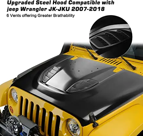 10th Anniversary Hood For Jeep Wrangler Jk 07-17 Accessories Car Guard Engine  Cover  