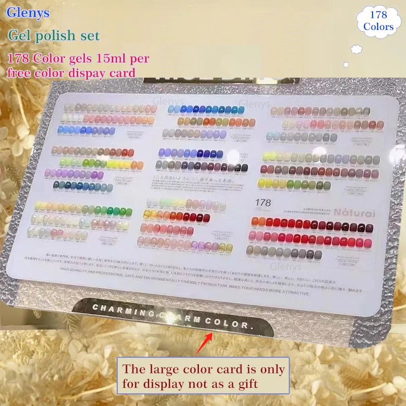 

Glenys178 Senaishiding nail polish tape color card advanced semi permanent immersion gel nail salon nail art varnish set