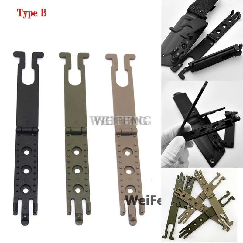 1Pairs Molle Clip Kydex Waist Clip Knife Scabbard MOLLE-LOK Sheath Magazine Pouch Holster Clip Attach Back Clamp Hunting Gear