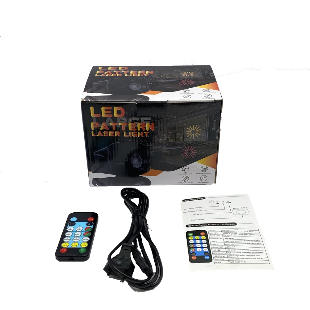 Фонарь Лазерный, 4 дюйма, 48 узоров